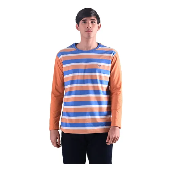 Remera Howard Manga Larga Rayada Hombre