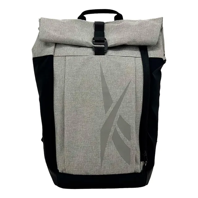Mochila De Viaje Reebok Portanotebook Antirrobo Organizador Color Gris Diseño De La Tela Liso