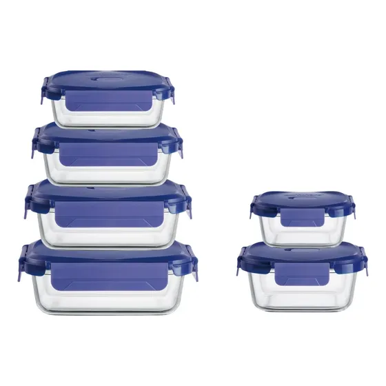 Set 7 Hermeticos Taper Contenedores De Alimento Luminarc