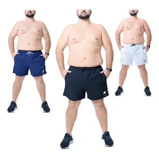 Kit 3 Shorts Bermuda Praia Masculina BĂĄsico Tactel Plus Size Kit 3 Shorts Bermuda Praia Masculina BĂĄsico Tactel Plus Size