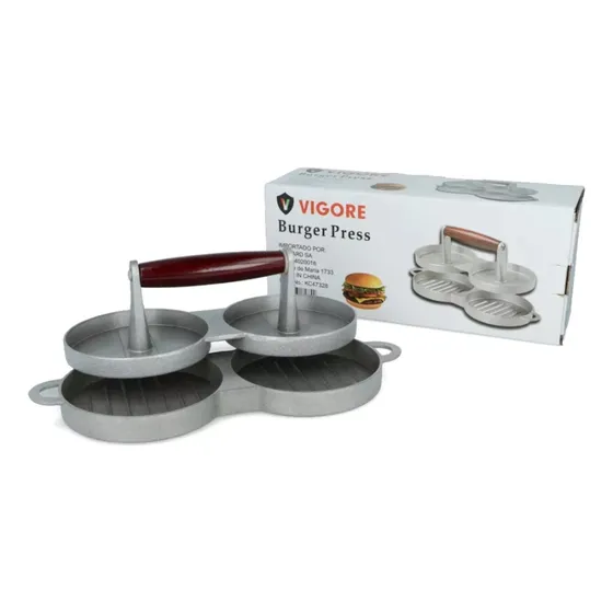 Molde Doble Para Hacer Hamburguesas Press Carne Vigore