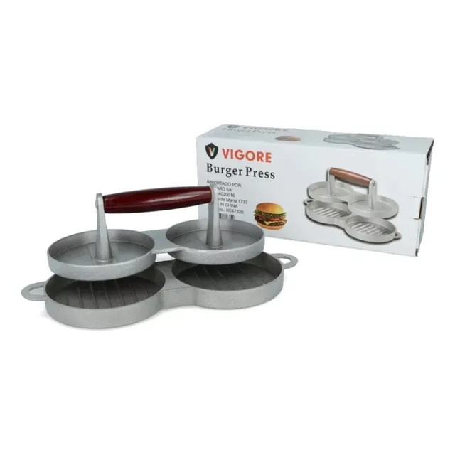 Molde Doble Para Hacer Hamburguesas Press Carne Vigore
