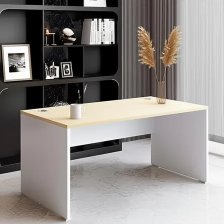Mesa Oficina Escritorio Melamina 150x70 Form Color Natura/Blanco