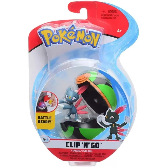 Sneasel 4cm Con Pokebola 7cm Pokemon Jazwares