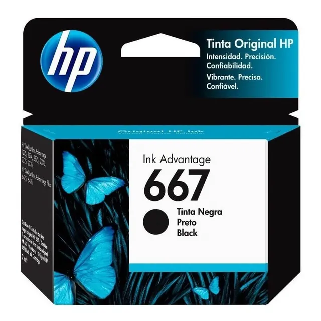 Cartucho Original Hp 667 Negro 3ym79a Deskjet 2375 2775 2776