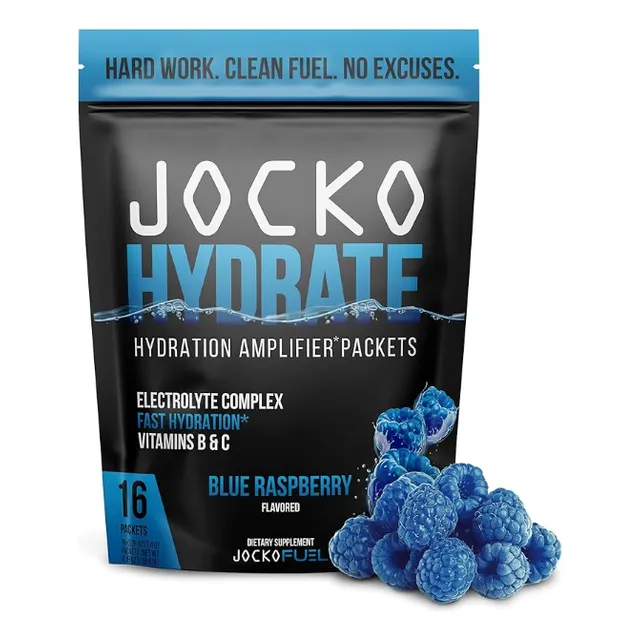 Jocko Hidratante Y Electrolitos 16 Sticks Sabor Blue Raspberry