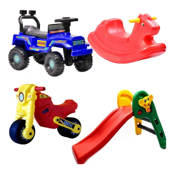 Plaza Blanda X4 Tobogan 3 Niveles Andarin Moto Cab. Mecedor