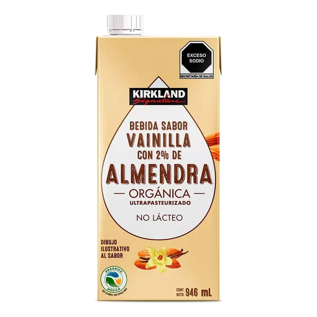 Leche Almendra Orgánica Vainilla 1/946g Kirkland