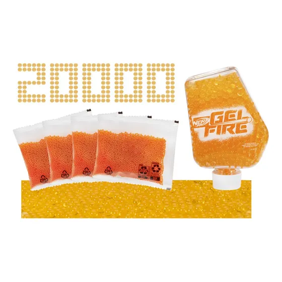 Repuesto Nerf Pro Gelfire Naranja 20.000 Recargas