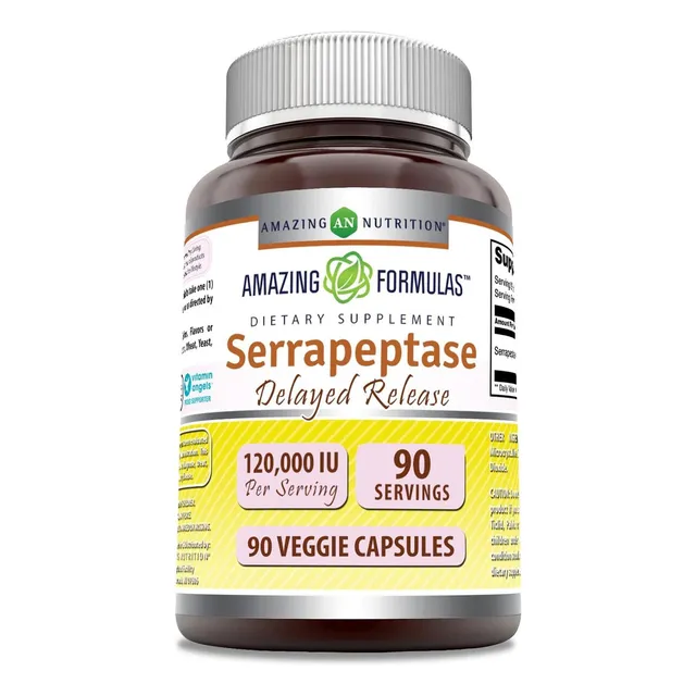 Amazing Formulas Serrapeptase 120,000 IU Bote 90 Cápsulas
