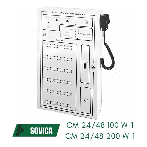 Central De Incendio Sovica 48 Zonas  Cm 24 / 48 100 W - 1