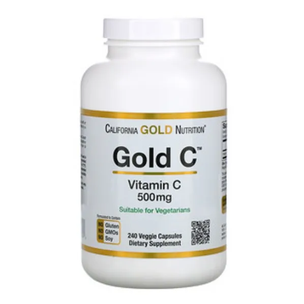 Vitamina C 500 mg 240 cápsulas California Gold Nutrition
