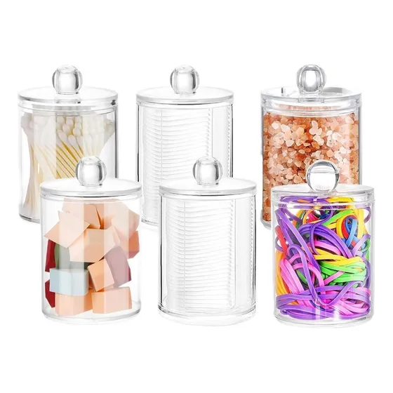 Recipientes For Baño, Paquete De 6 Recipientes Cotonetes