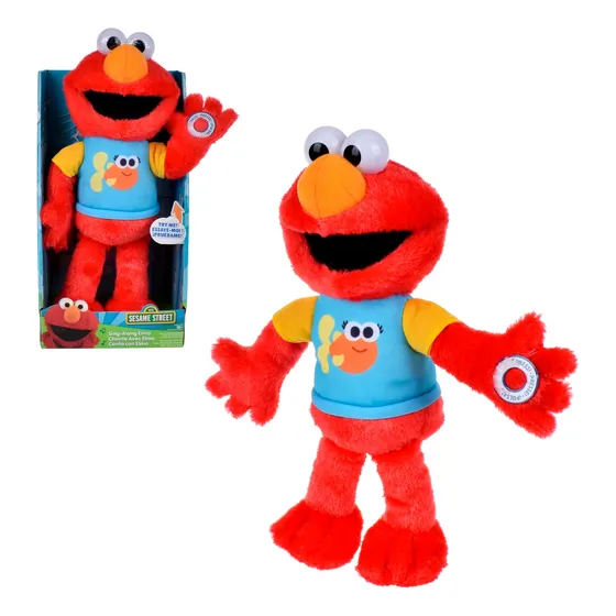 Peluche Musical Plaza Sesamo -  Elmo Y Coockie Mosnter