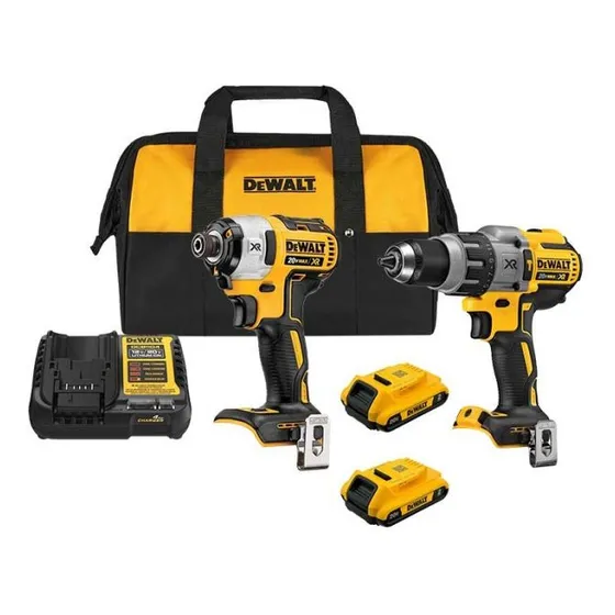 Rotomartillo Dcd805 + Atornillador Dcf887 Dck2490d2 Dewalt Color Amarillo Frecuencia 1