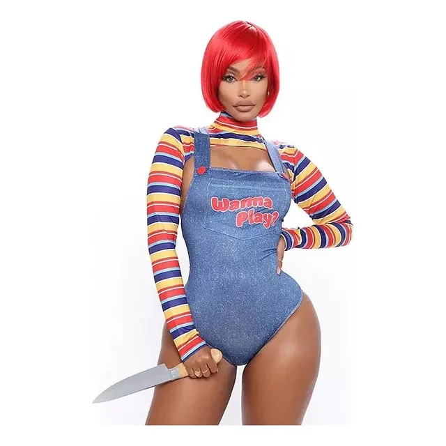 Disfraz De Chucky Sexi Body Para Mujer Halloween Muñeco