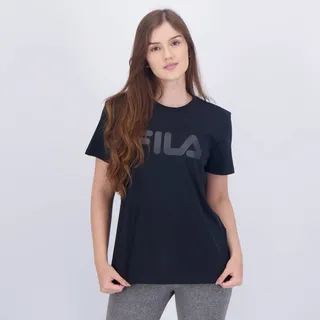 Camiseta Fila Letter Premium Ii Feminina Preta Camiseta Fila Letter Premium Ii Feminina Preta