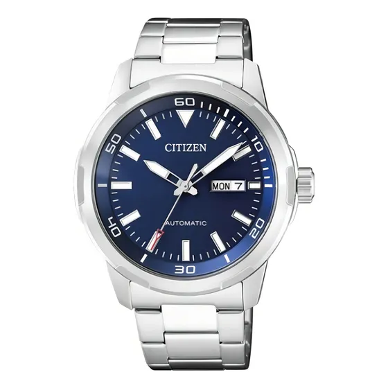 Relógio Citizen Masculino Automático Prata Tz20957f Cor da correia Prateado Cor do bisel Prateado Cor do fundo Azul