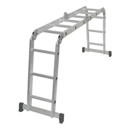 Escada Articulada 4x3 Alumínio 3,40m 12 Degraus Reisam Prateado