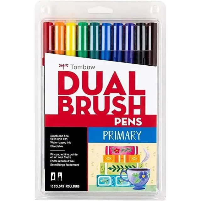Tombow Dual Brush Primary Palette