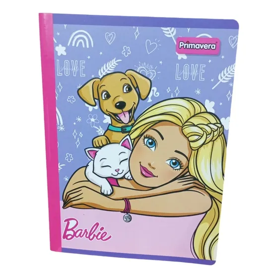 Libreta Cuaderno Cocido Barbie Con Stikers Marca Primavera