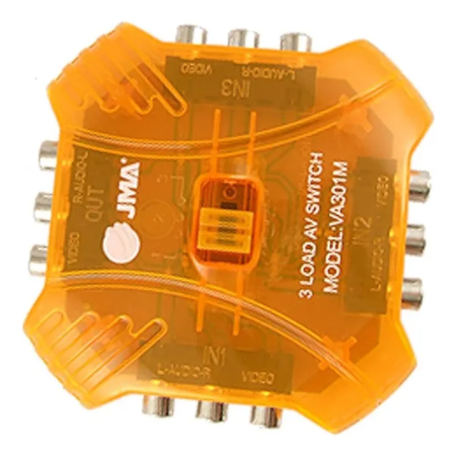 Cables Rca - 3-way Audio Video Av Rca Black Switch Selector 