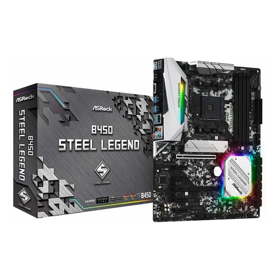 Asrock B450 Steel Legend Socket Am4/ Amd Promontory B450/...