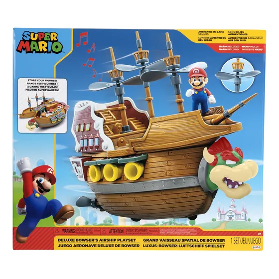 Super Mario Dlx Bowser's Ship Playset