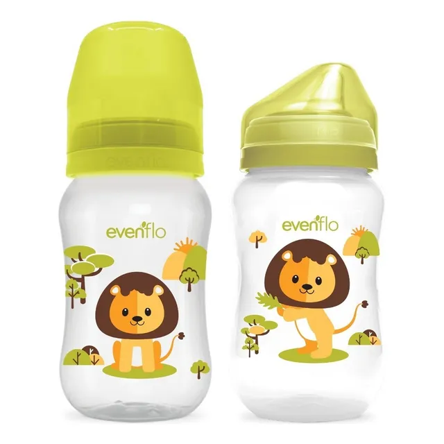 Set de Biberón y Vaso entrenador Evenflo 270 ml cada uno - Diseño variable