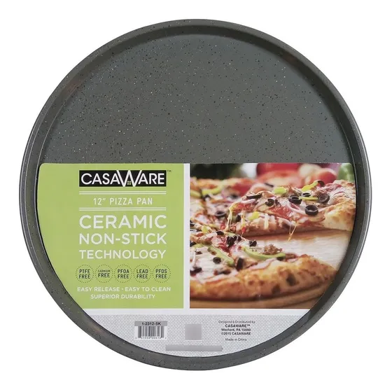 Casaware Bandeja Para Pizza Hornear 12  Granito Plateado