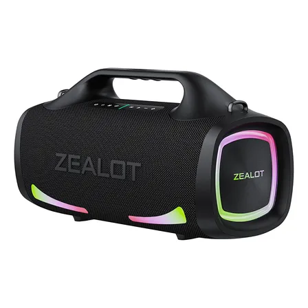 Caixa De Som Bluetooth Portátil Zealot S79 Boombox 200 W Para Áreas Externas Preto 127/220v