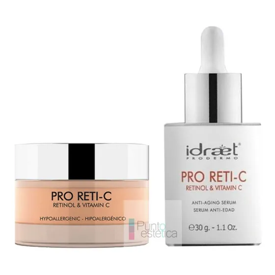Idraet Pro Reti C Crema Y Serum Vitamina C Retinol Anti Edad