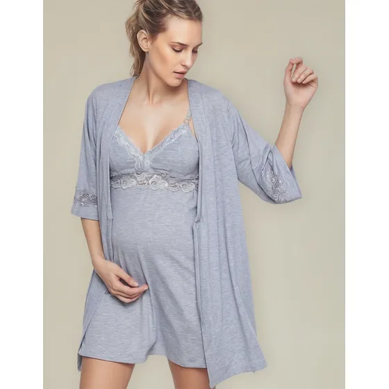 Bata De Mujer Maternal  De Modal Fiorella