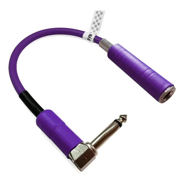 Adaptador J10 Fêmea + Plug P10 90 Graus Mono 20cm