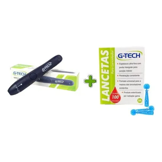 Caneta Lancetadora Confort + Lancetas Para Lancetador G-tech