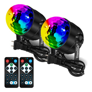 Rgb Control Remoto Led Disco Bola Luz Para Fiesta Disco 2pcs Rgb Control Remoto Led Disco Bola Luz Para Fiesta Disco 2pcs
