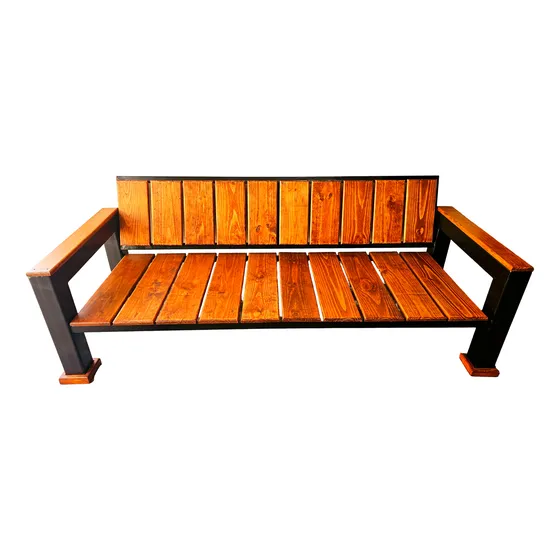 Sillón Rústico De 4 Cuerpos - Diseño Robusto Para Terraza