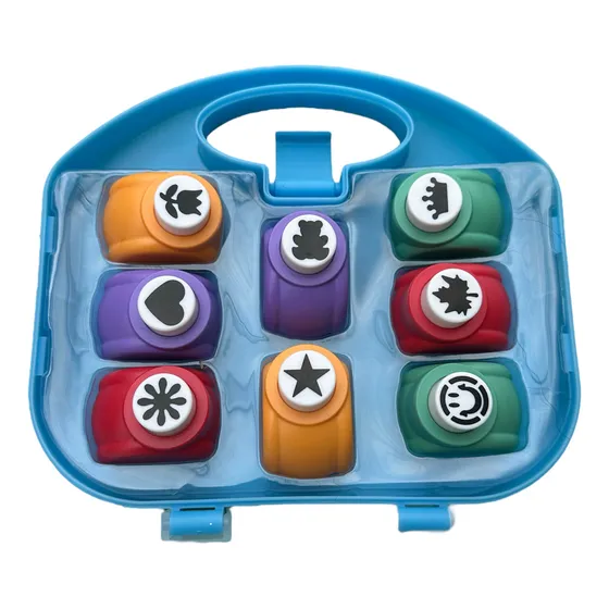 Set 6 Mini Perforadores Troquel Formas Con Maletin