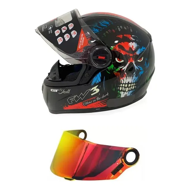 Capacete Fechado Fw3 Gt Turbo Caracol Leve + Viseira Fume 