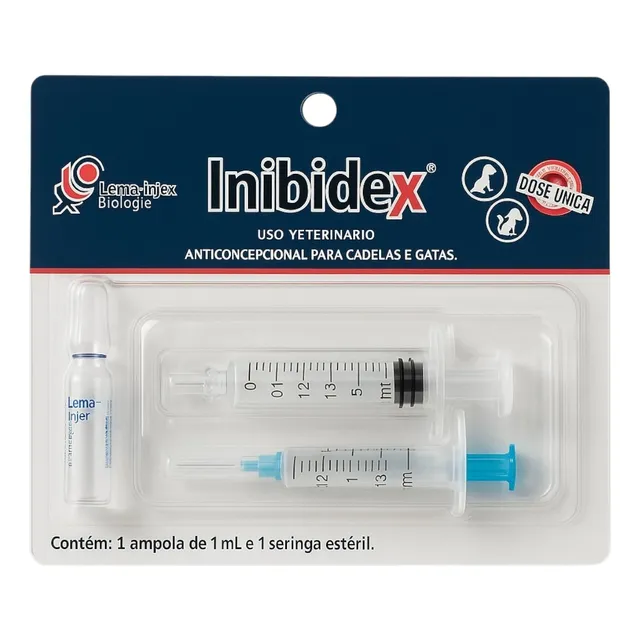 Inibidex 1ml Anticoncepcional (dose Única) Cães E Gatos