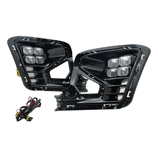  Neblineros Ice Cubos Kia Rio 2022+ Full Led Blanco/ Ambar