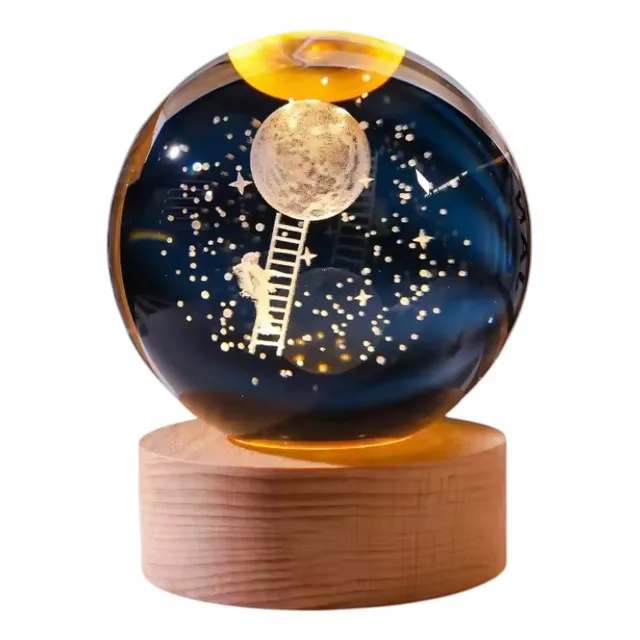 Lámpara De Galaxia Planetaria, Bola De Cristal, Brillante