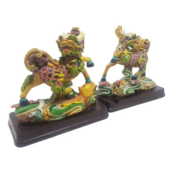 Figuras De Pareja De Caballos Chi Lin (feng Shui)