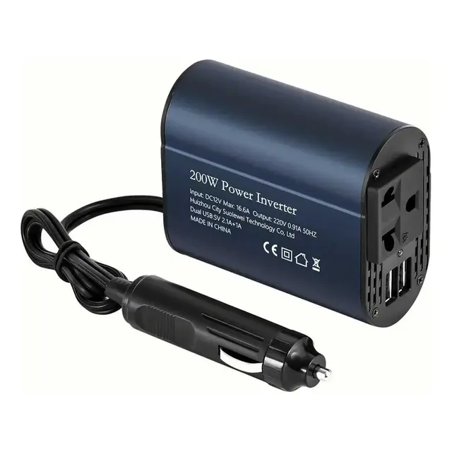 Inversor De Corriente 12v A 220v 200w Para Automóvil