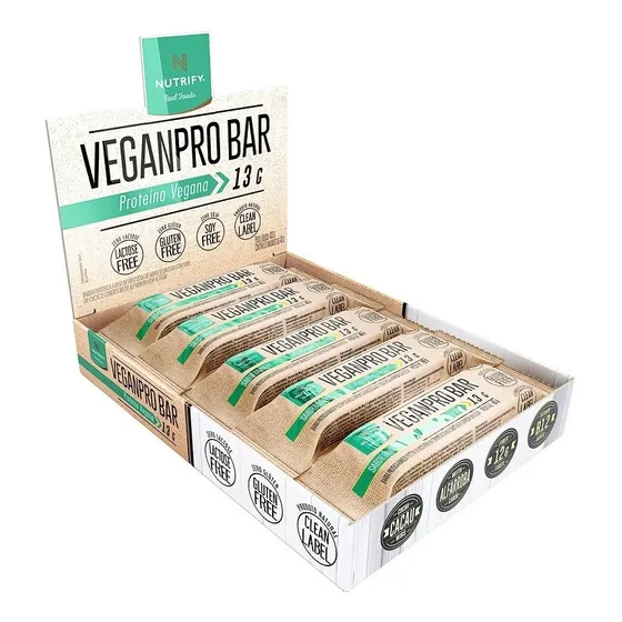 Veganpro Bar Cacau Nibs (cx C/ 10 Unidades) - Nutrify