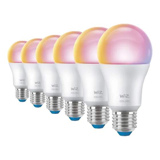 Lampara Led Inteligente Wiz Wifi Smart Color E27 X6 Un