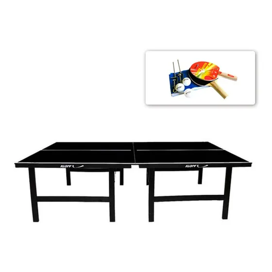 Mesa De Ping Pong Mdp 15mm Cor Preta - 1010 Klopf + Kit 5030