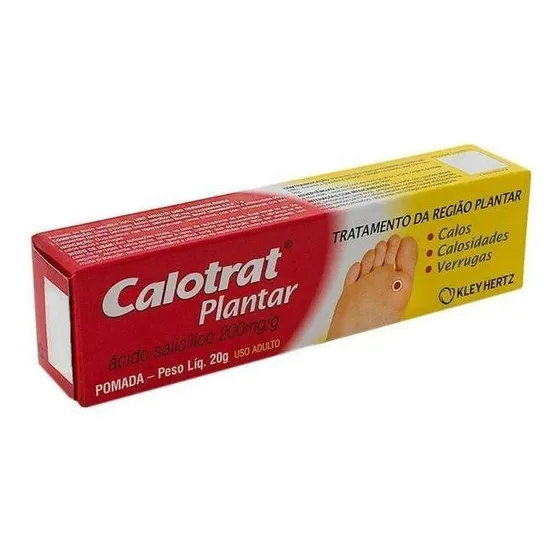 Calotrat Plantar Pomada Remove Calos E Verrugas 20 Gramas
