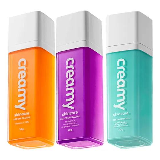 Kit Creamy Skincare Antirugas Peel (3 Produtos)
