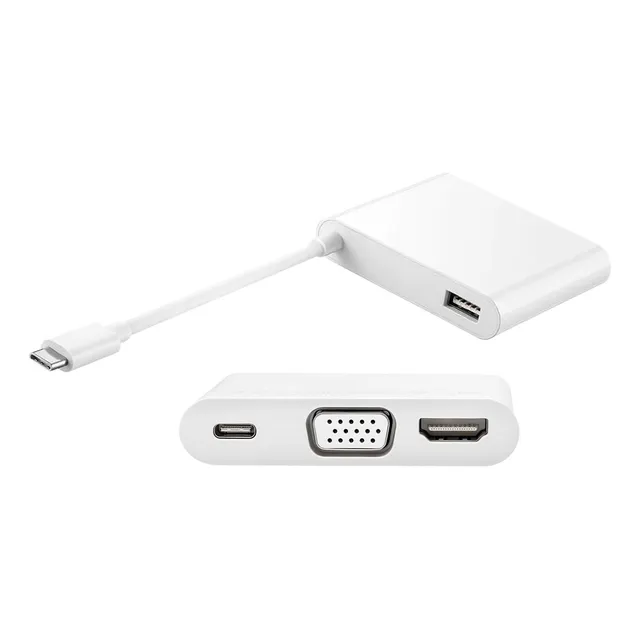 Adaptador Huawei Matedock 2 Transmitir Dato Proyectar Cargar Color Blanco
